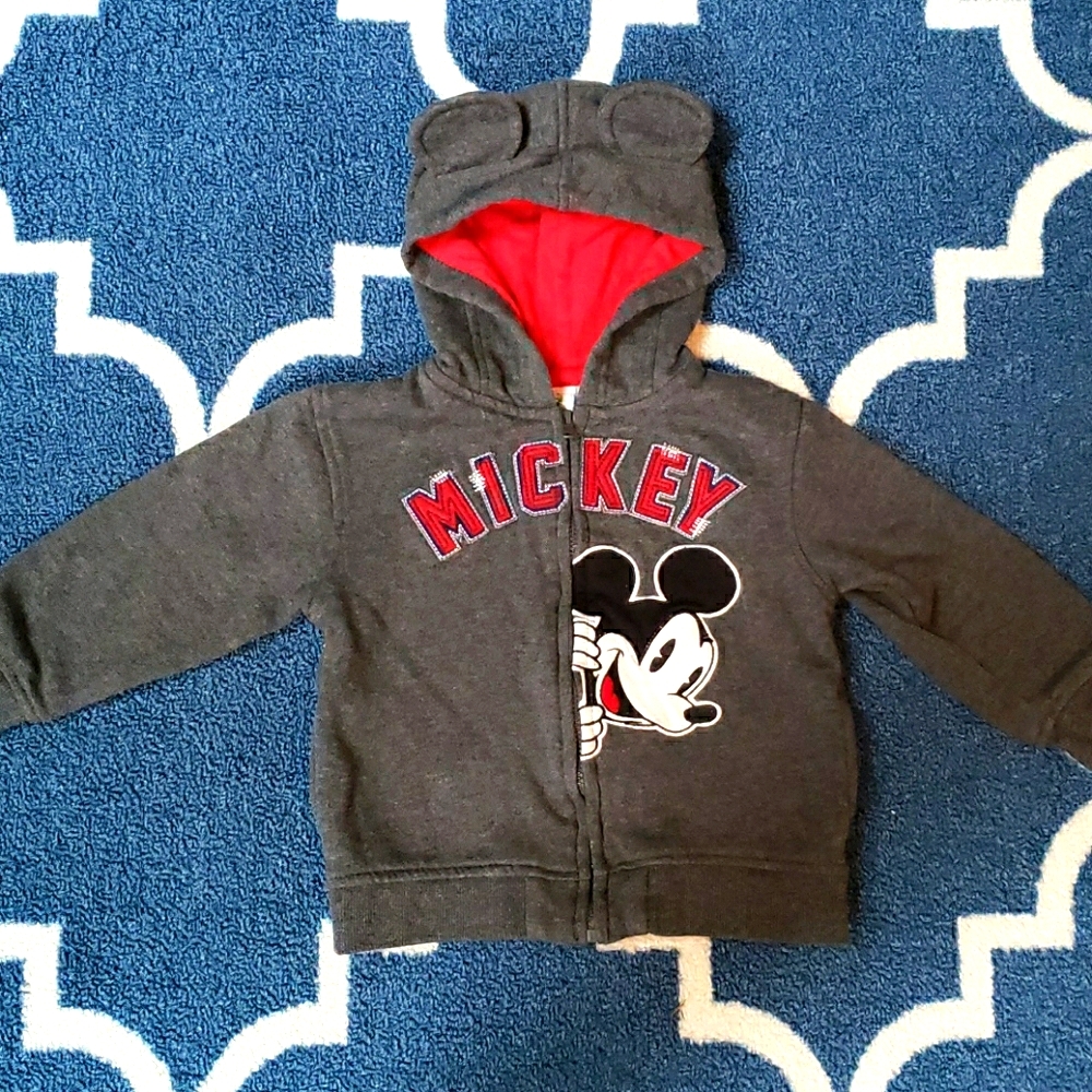 Like New 18m Disney baby Mickey Mouse hoodie zipup